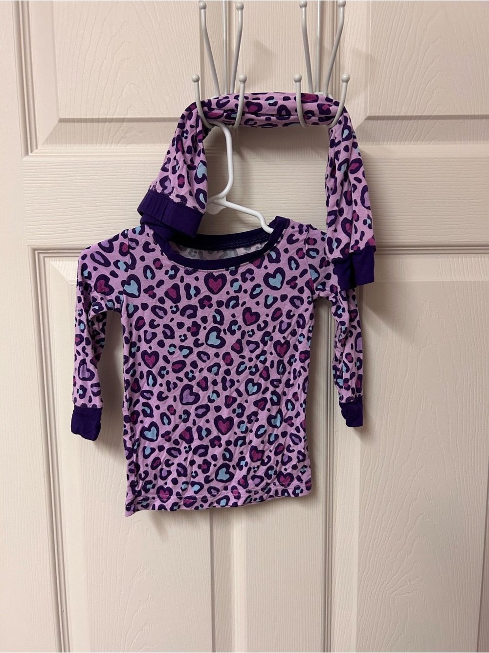Little Sleepies two piece in purple leopard